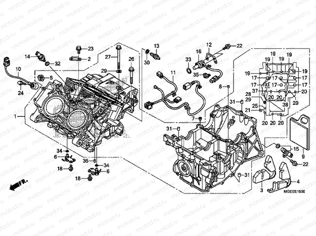 E-15 CRANKSHAFT (VFR1200FD)