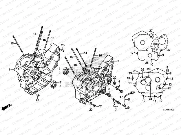 E-15 CRANKSHAFT (VT750CS / C2B / C2S / C)