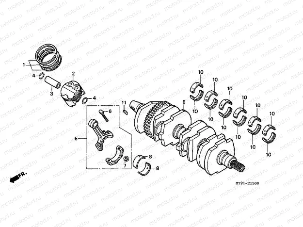 E-15 CRANKSHAFT/PISTON