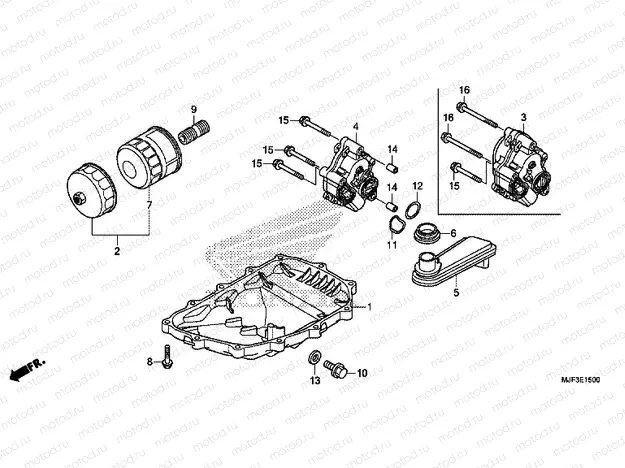 E-15 OIL TANK / OIL PUMP