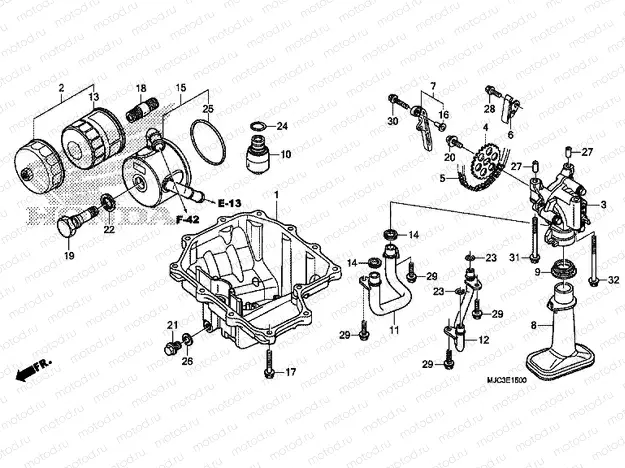 E-15 OIL TANK / OIL PUMP