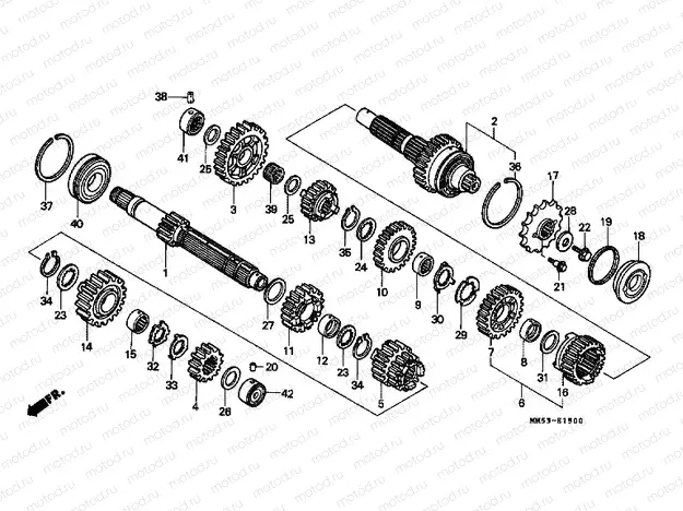 E-15 TRANSMISSION (CBR1000FH / FJ / FM)
