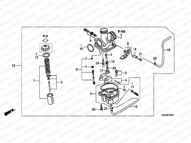 E-16-1 CARBURETOR (CRF100F)