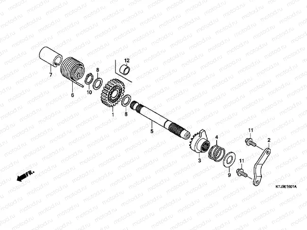 E-16-1 DRIVE SHAFT SHAFT (CGR125SHA, B)