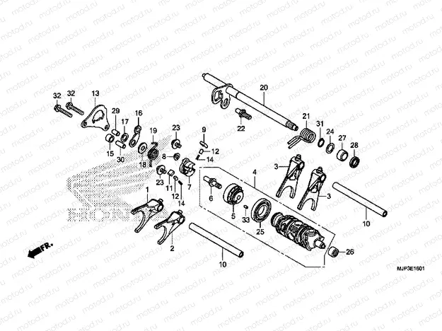 E-16-1 GEARSHIFT DRUM (CRF1000D)
