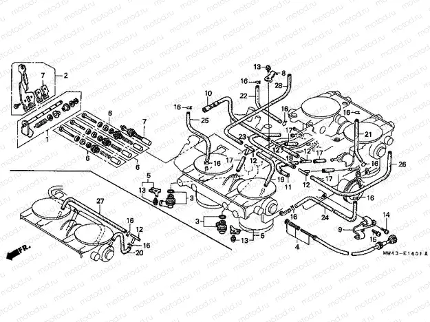 E-16-1 THROTTLE HOUSING (PARTS)