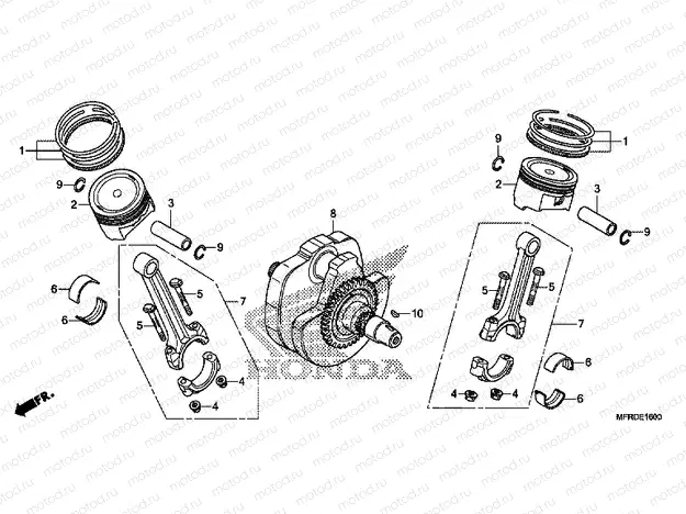 E-16 CRANKSHAFT / PISTON