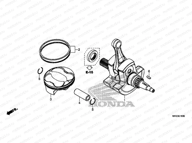 E-16 CRANKSHAFT / PISTON