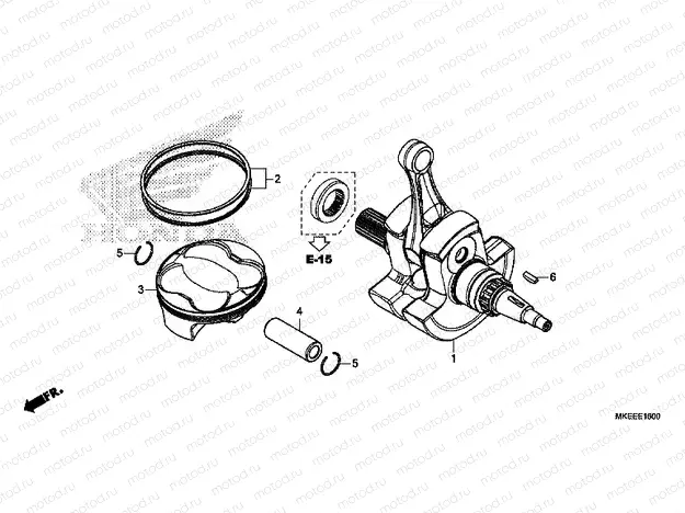 E-16 CRANKSHAFT & PISTON