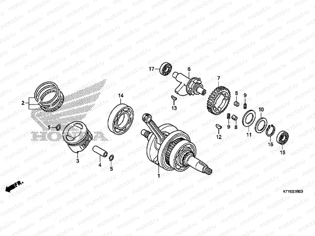 E-16 CRANKSHAFT / PISTON