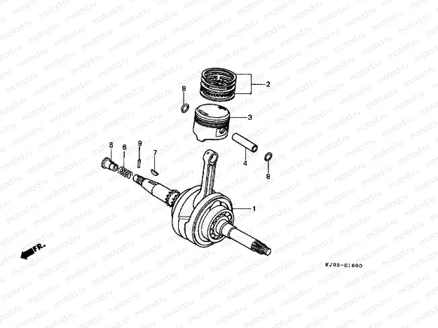 E-16 CRANKSHAFT / PISTON