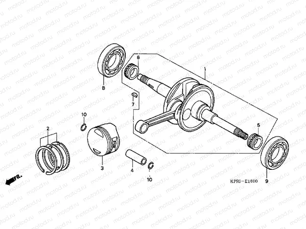E-16 CRANKSHAFT / PISTON