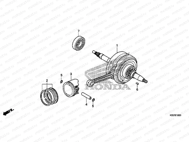 E-16 CRANKSHAFT / PISTON