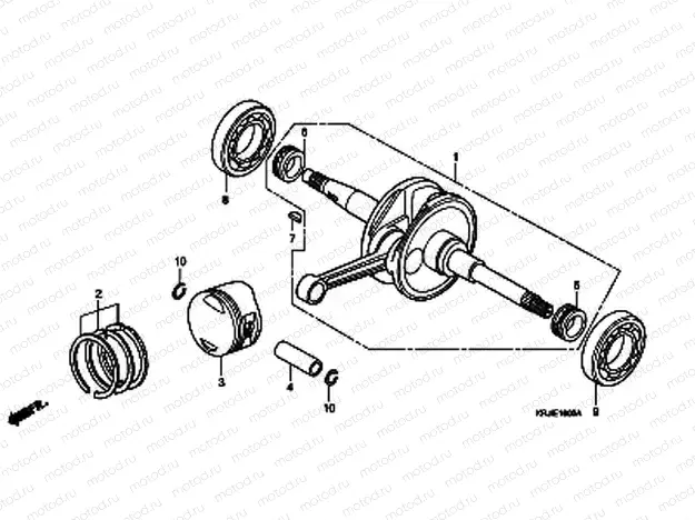 E-16 CRANKSHAFT/PISTON