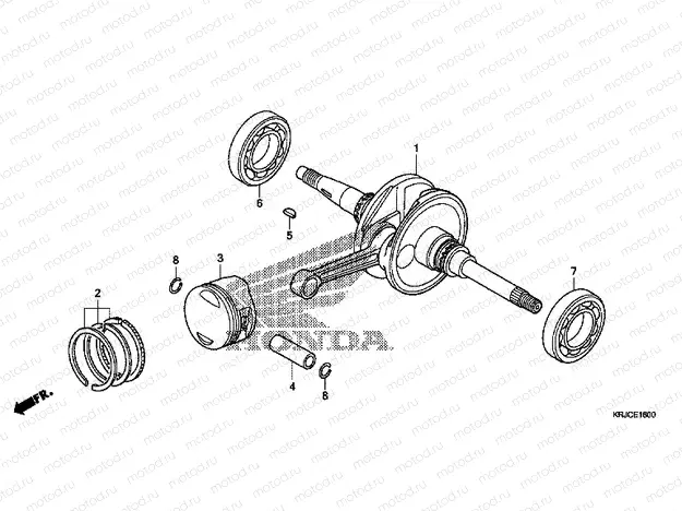 E-16 CRANKSHAFT/PISTON