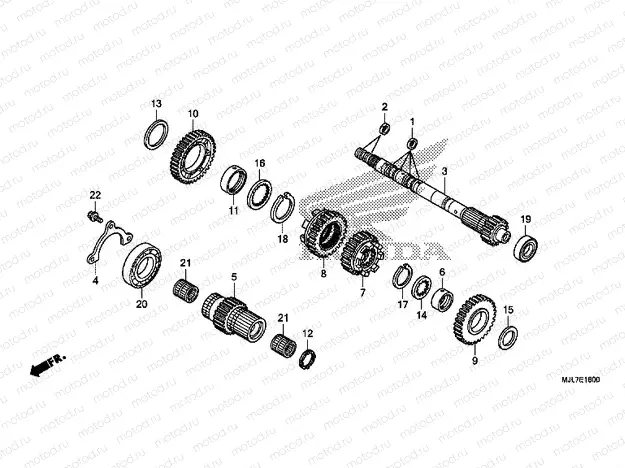 E-16 GEARBOX (CRANKSHAFT)