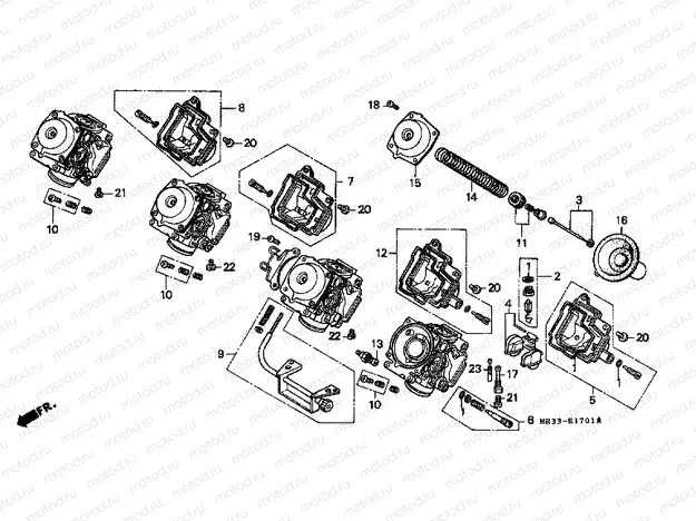 E-17-1 CARBURETOR (PARTS)