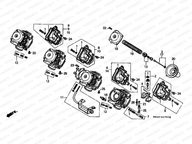 E-17-1 CARBURETOR (PARTS)