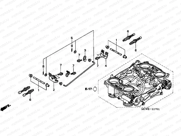 E-17-1 THROTTLE HOUSING (PARTS)