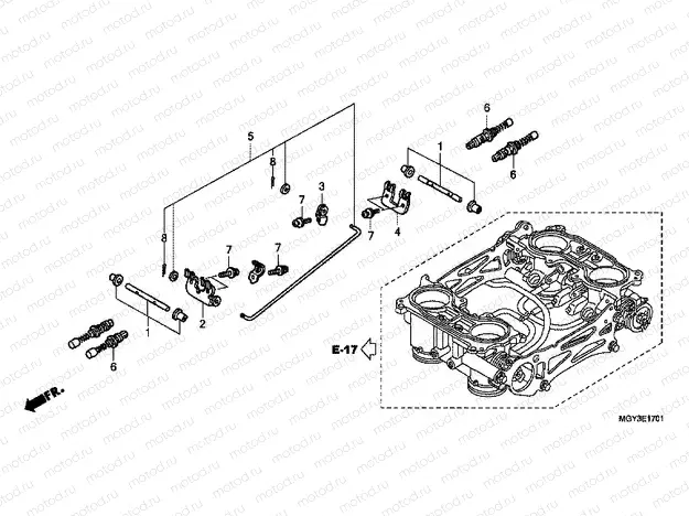 E-17-1 THROTTLE HOUSING (PARTS)