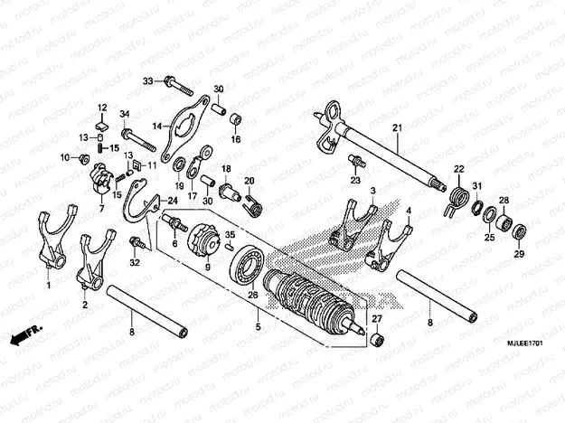 E-17-1 TRANSMISSION DRUM (NC700SD / 750SD)