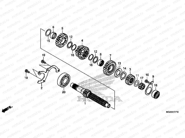 E-17-10 TRANSMISSION (CRANKSHAFT)