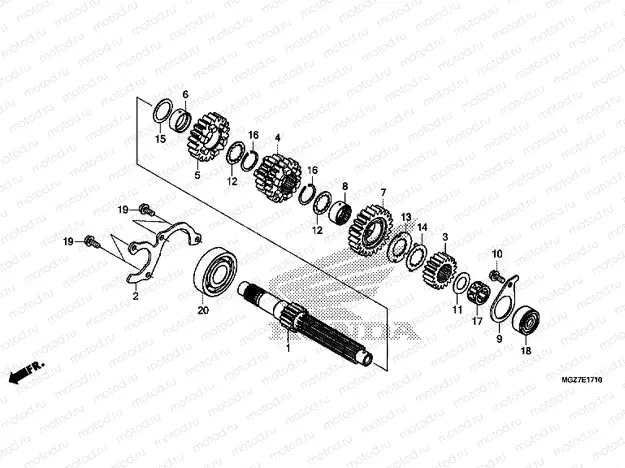 E-17-10 TRANSMISSION (CRANKSHAFT)