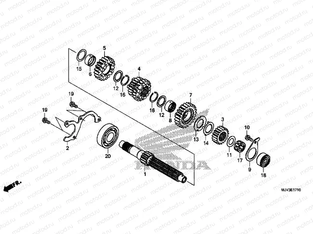 E-17-10 TRANSMISSION (CRANKSHAFT)