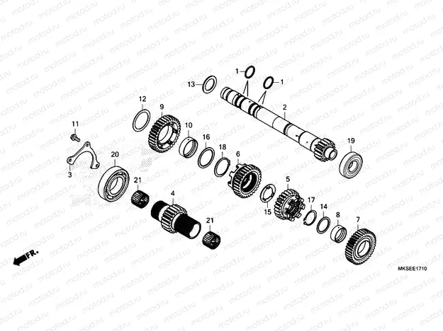 E-17-10 TRANSMISSION (MAINSHAFT)