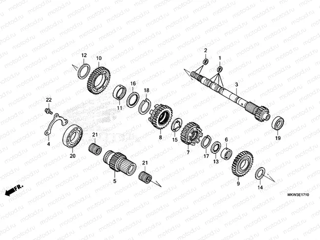 E-17-10 TRANSMISSION (MAINSHAFT)