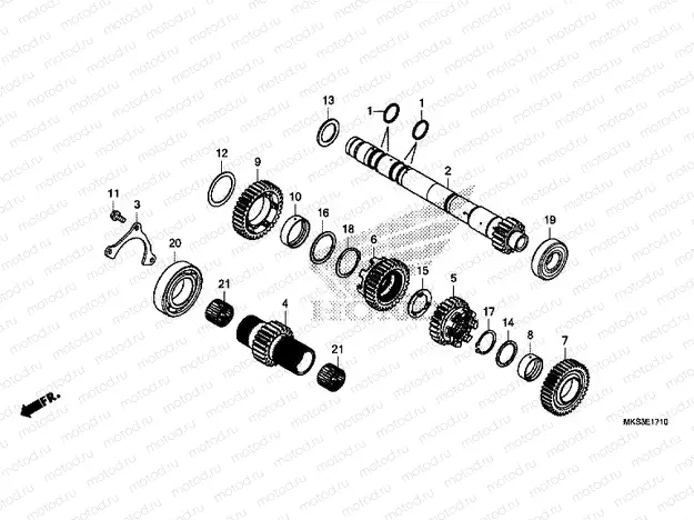 E-17-10 TRANSMISSION (MAINSHAFT) (DCT)