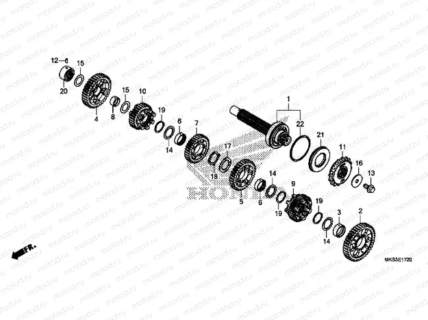 E-17-20 TRANSMISSION (COUNTERSHAFT) (DCT)