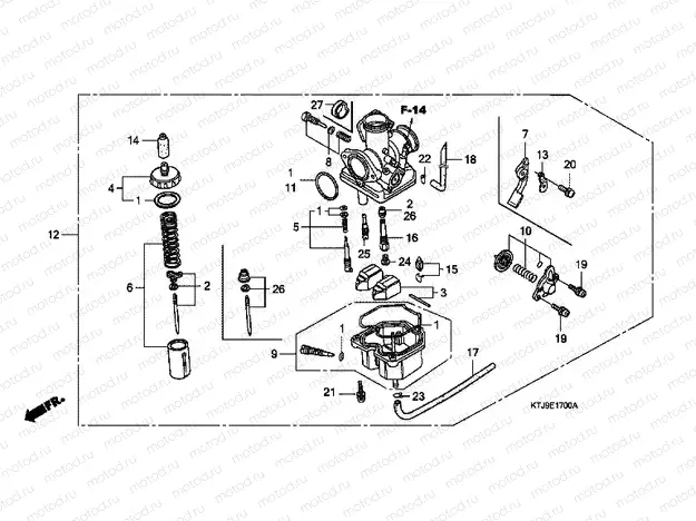 E-17 CARBURETOR (CGR125SH5,8)
