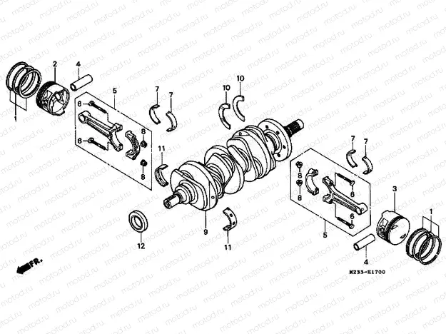 E-17 CRANKSHAFT / PISTON