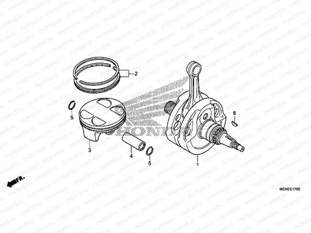 E-17 CRANKSHAFT / PISTON