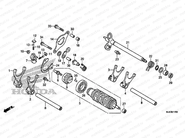 E-17 GEARSHIFT DRUM