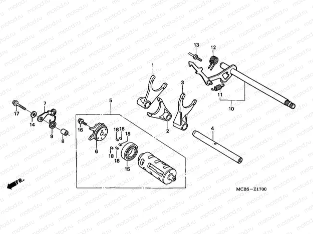 E-17 GEARSHIFT DRUM