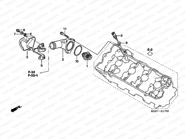 E-17 THERMOSTAT (CBF600S6 / SA6 / N6 / NA6)