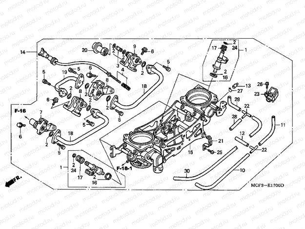 E-17 THROTTLE HOUSING (ED.) (VTR1000SPY / 1)