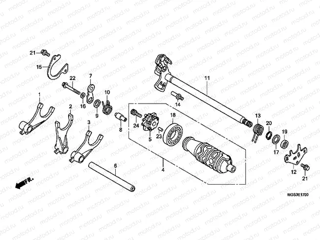 E-17 TRANSMISSION DRUM (NC700X / XA)