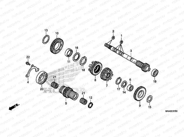 E-17 TRANSMISSION (MAINSHAFT)