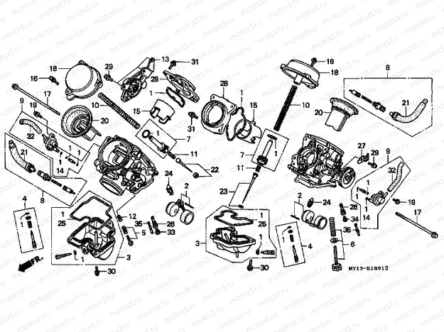 E-18-1 CARBURETOR (PARTS)