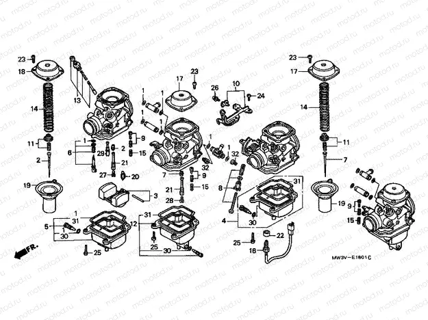 E-18-1 CARBURETOR (PARTS)