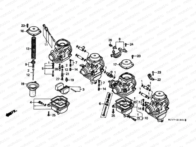 E-18-1 CARBURETOR (PARTS)