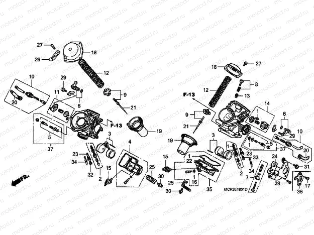 E-18-1 CARBURETOR (PARTS)