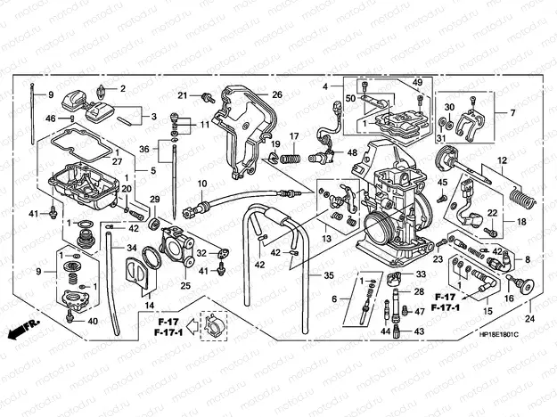E-18-1 CARBURETOR (TRX450R6,7,8/ER6,7,8)