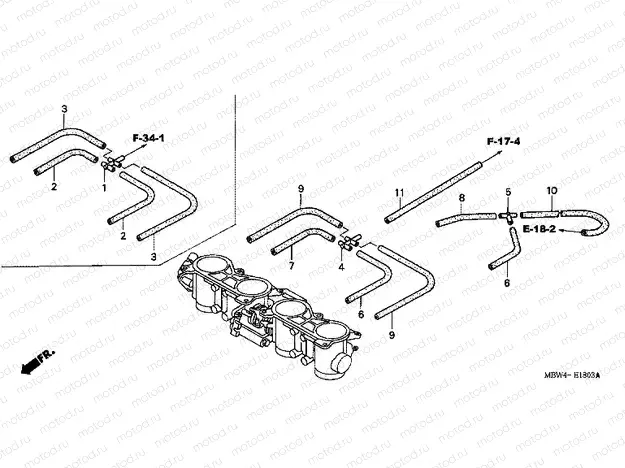 E-18-3 THROTTLE HOUSING (PIPING)