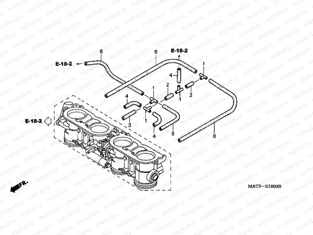 E-18-3 THROTTLE HOUSING (PIPING) (X / Y)