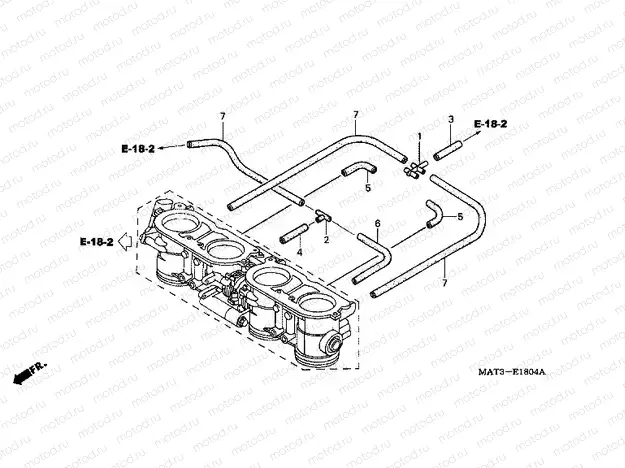E-18-4 THROTTLE HOUSING (PIPING) (1/2/3/4)