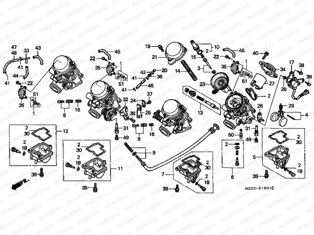 E-19-1 CARBURETOR (PARTS)